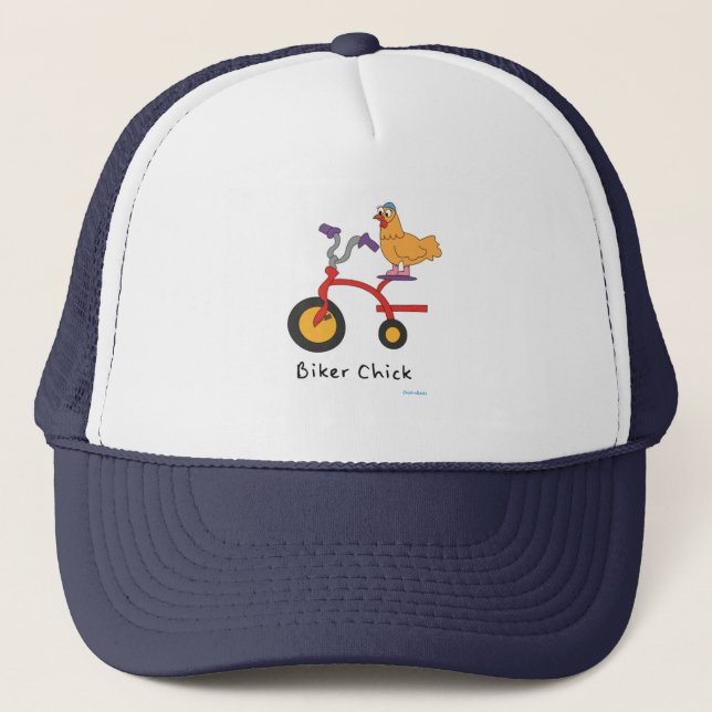 Biker Chick Trucker Hat (Front)