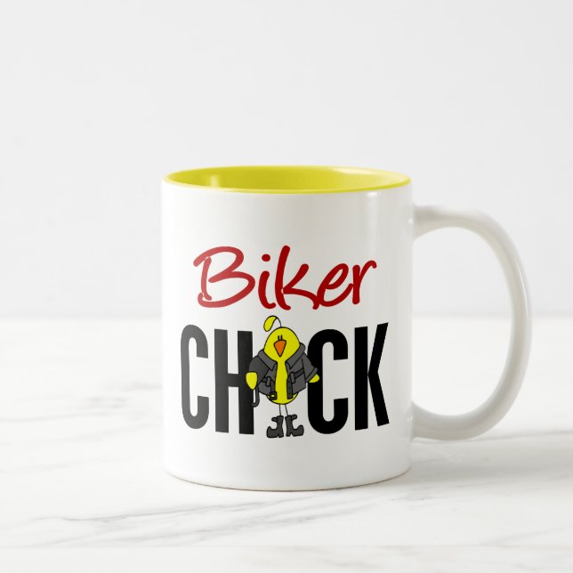 Biker Chick Two-Tone Coffee Mug (Right)