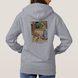 Biker Chicks women grey hooded sweatshirt back