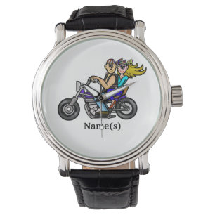 Biker Couple Watch  Customize With Names!
