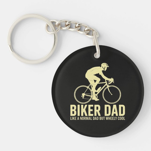 Biker Dad Like A Normal Dad  Keychain (Front)