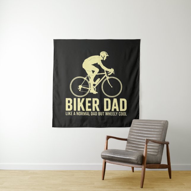 Biker Dad Like A Normal Dad Tapestry (In Situ)