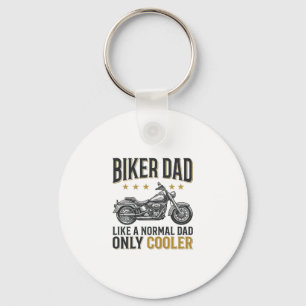 Biker Dad Vintage Motorcycle Quote Shirt_1 Keychain
