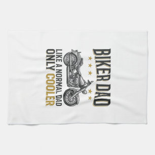 Biker Dad Vintage Motorcycle Quote Shirt_1 Kitchen Towel
