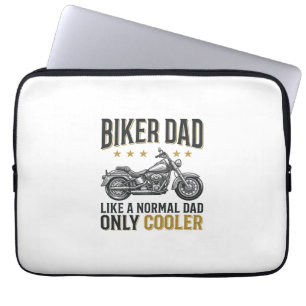 Biker Dad Vintage Motorcycle Quote Shirt_1 Laptop Sleeve