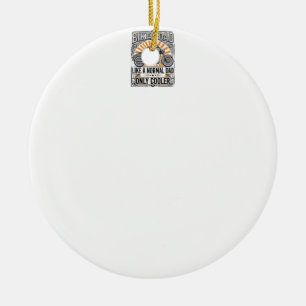 Biker Dad Vintage Motorcycle Vector Design_1 Ceramic Ornament