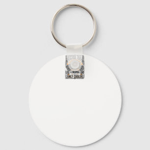 Biker Dad Vintage Motorcycle Vector Design_1 Keychain