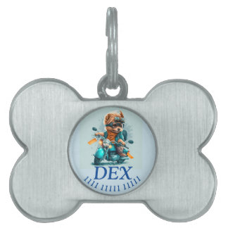 Biker doggies pet ID tag