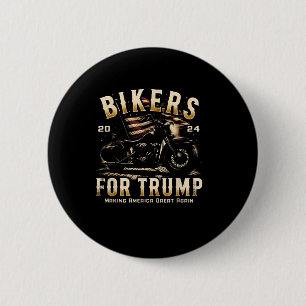 Biker For Trump 2024 2 Inch Round Button