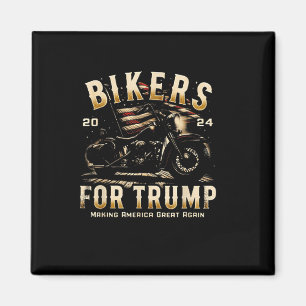 Biker For Trump 2024 Magnet