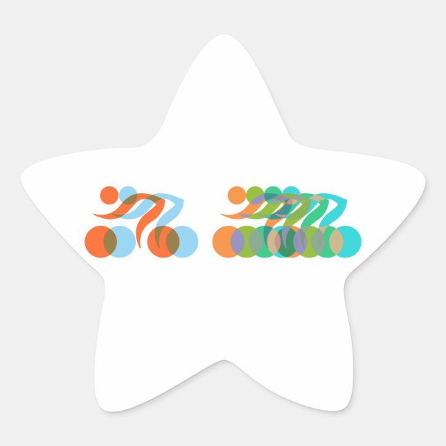 Biker freak star sticker (Front)