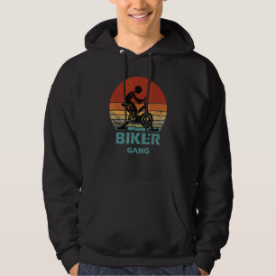 Biker Gang  Spin Saying Gym Workout Spinning Class Hoodie