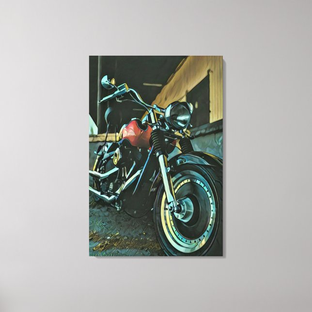 Biker gifts canvas print (Front)