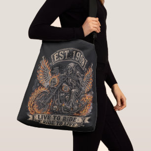 Biker Girl ,Route 66 Motorcycle Tote