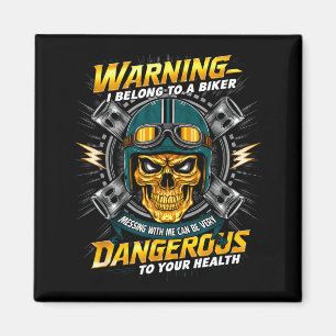 Biker Girlfriend Wife I Belong To A Biker Valentin Magnet