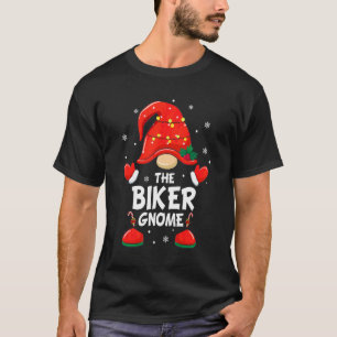 Biker Gnome Matching Family Group Christmas Party T-Shirt