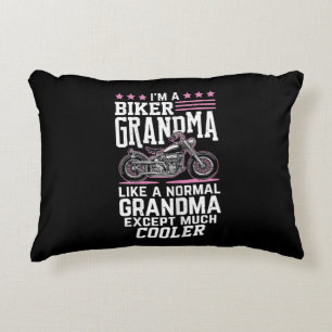 Biker Grandma - Motorbike Grandma Biker Grandma Accent Pillow