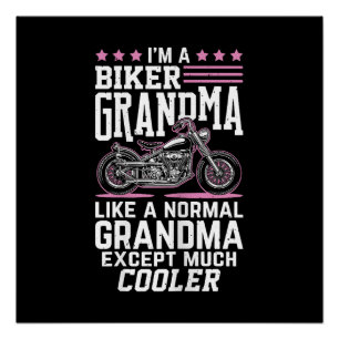 Biker Grandma - Motorbike Grandma Biker Grandma Poster
