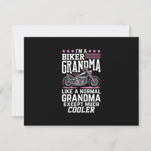 Biker Grandma - Motorbike Grandma Biker Grandma RSVP Card