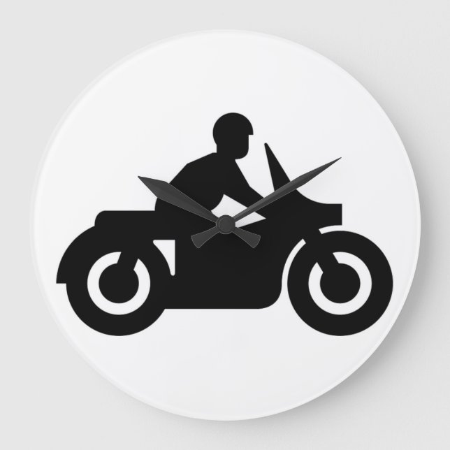 BIKER GUY LARGE CLOCK (Front)