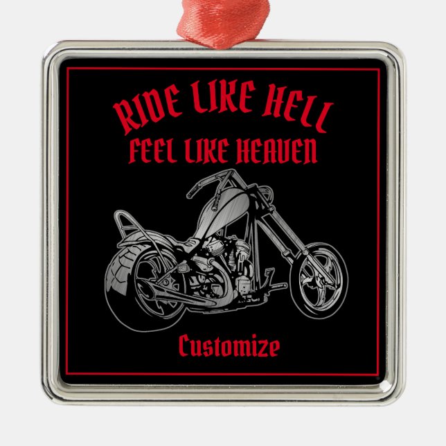 Biker Heaven Ornement métallique (Devant)