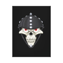 Biker Helmet Skull design for Motorcycle Riders Canvas Prints