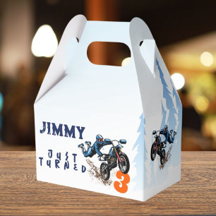 Biker Kid Dirt Stunt Bike Birthday Favor Box