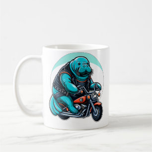 Biker Mana Riding Motorbike Coffee Mug