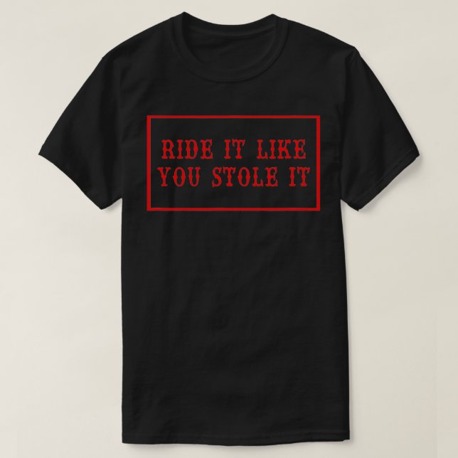 biker mc patch supporter quote red white  T-Shirt (Design Front)