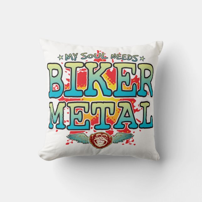 Biker Metal Soul Cushion (Front)
