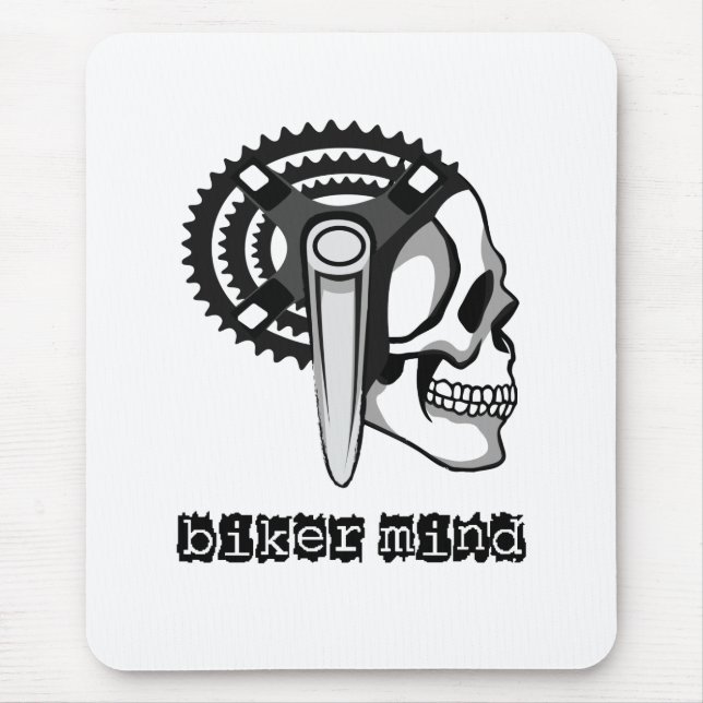 Biker Mind Mouse Pad (Front)