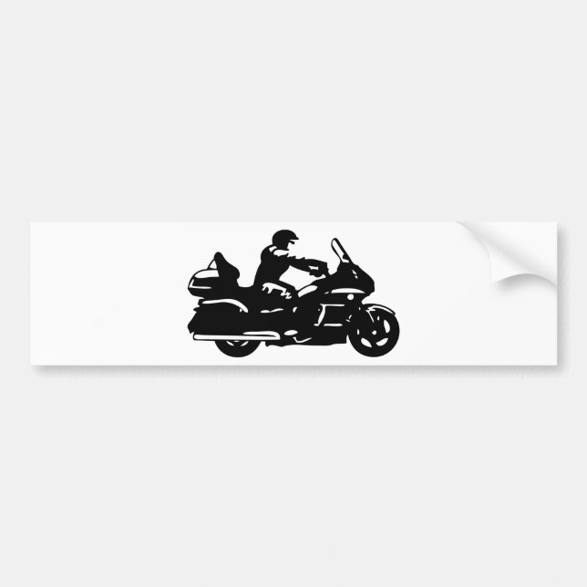 biker motorcycle moto goldwing bumper sticker (Front)