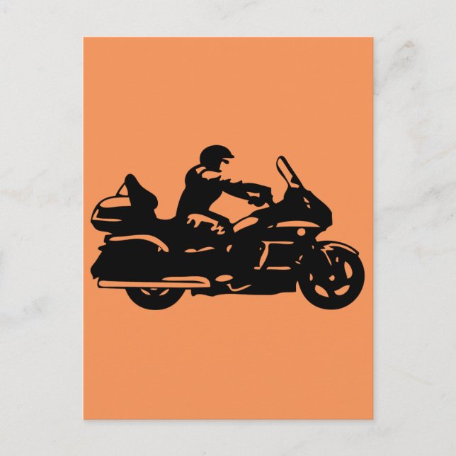 biker motorcycle moto goldwing postcard (Front)