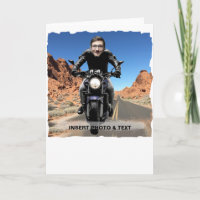 Biker Motorcycle Road - Insert YOUR Photo & Text -