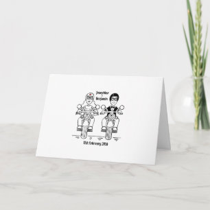 Biker Motorcycle Wedding Card