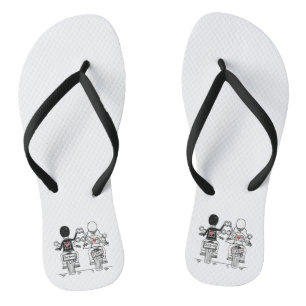 Biker Motorcycle Wedding Flip Flops Beach Footwear