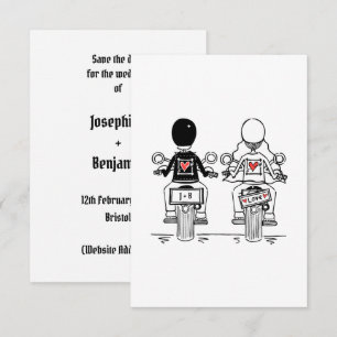 Biker Motorcycle Wedding  Save The Date
