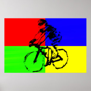 biker_multi_color poster
