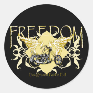 Biker Paid in Full Classic Round Sticker
