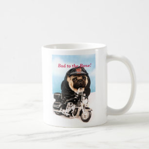Biker Pug Dog Mug