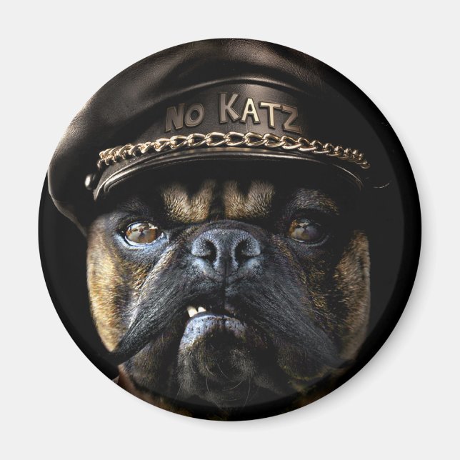 Biker Pug Magnet (Front)