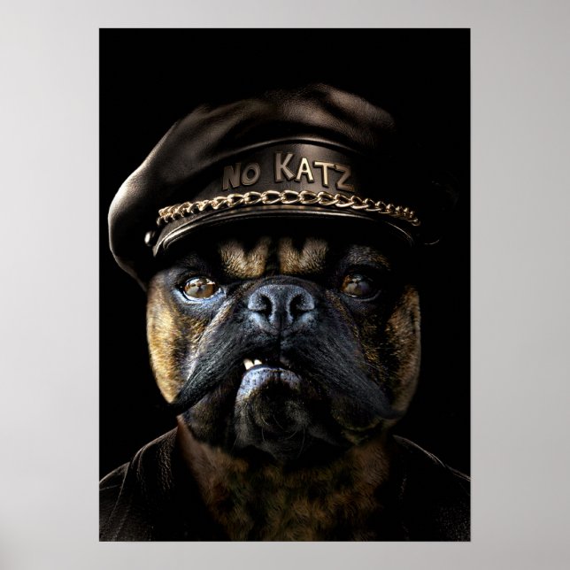 Biker Pug Poster (Front)