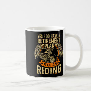 Biker retirement lifestyle motorcycle chopper low coffee mug