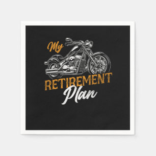 Biker Retrovintage My Retirement Plan Grandpa Napkin