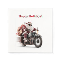Biker Santa Christmas Party Table Fun