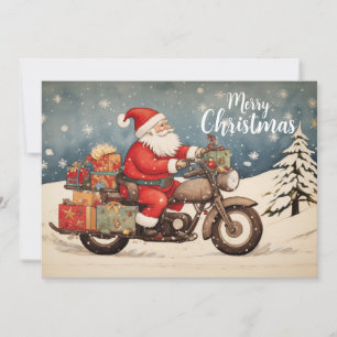 Biker Santa Holiday Card