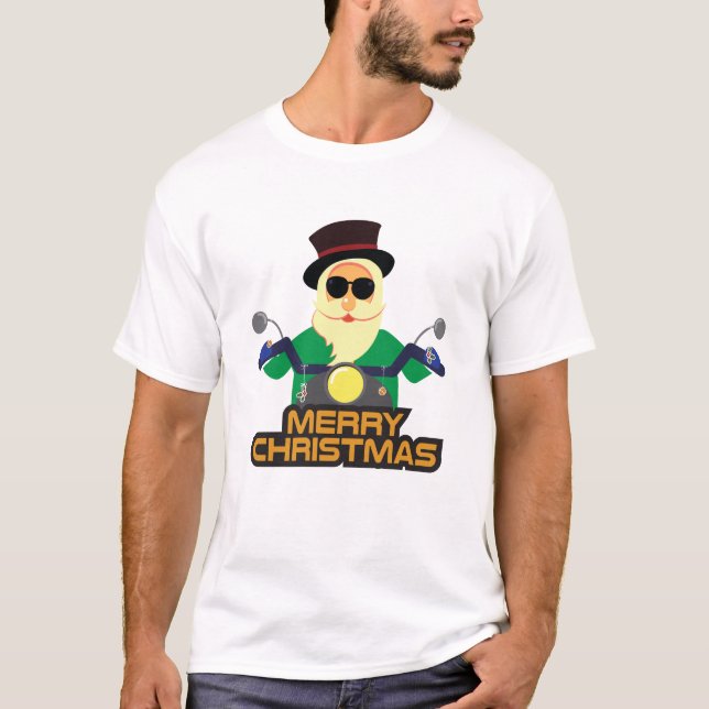 Biker Santa T-Shirt (Front)