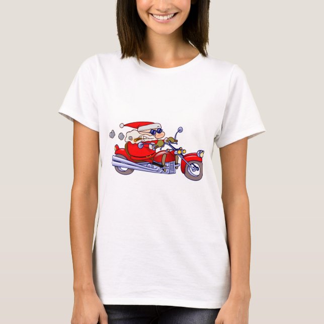 Biker Santa T-Shirt (Front)