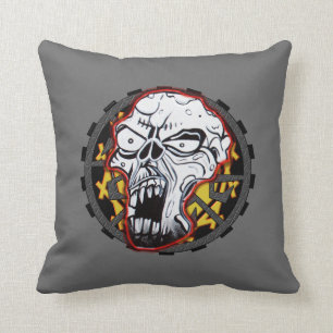 Biker Skull American MoJo Pillow