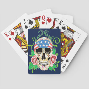 Biker Skull Playing Cards